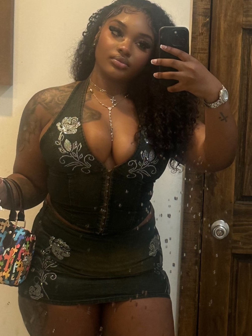 Skort Jean 2 piece set
